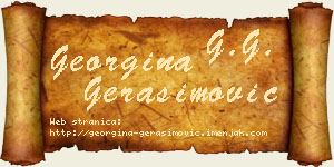 Georgina Gerasimović vizit kartica